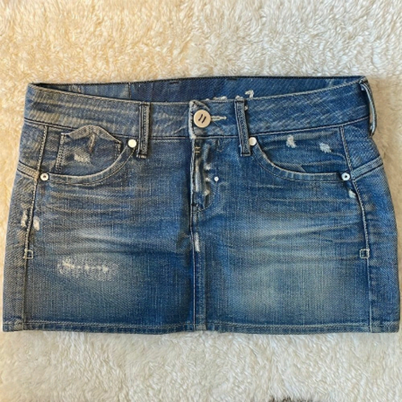 G-Star Dresses & Skirts - G-Star Raw Denim Miniskirt Distressed Size 26